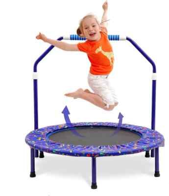 36IN KIDS MINI TRAMPOLINE WITH ADJUSTABLE FOAM
