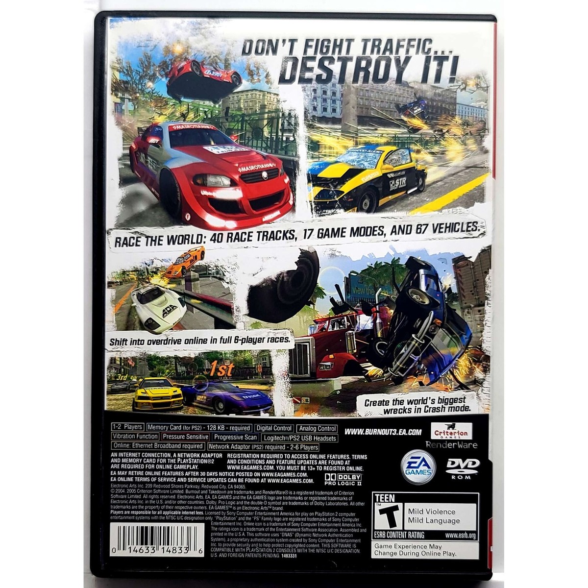 Burnout 3 Takedown Greatest Hits - Sony Playstation 2 PS2 Pristine