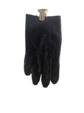 Women's Small Leather Gloves Brown Solid Winter Warm Driving Soft Lining