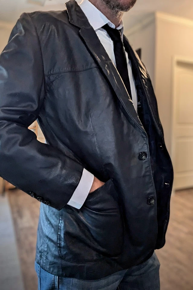 Abrigo vintage de piel de cordero hecho en España para Rubenstein Bros. Nueva Orleans, 40 Foto 3 de 4