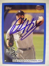 DAVID HOLMBERG signed WHITE SOX #/369 BLUE 2010 Topps Debut baseball card AUTO