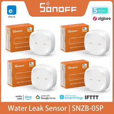 SNZB-05P Zigbee 3.0 Water Leak Detector 5 Years Lifetime IP67 Waterproof Smart A