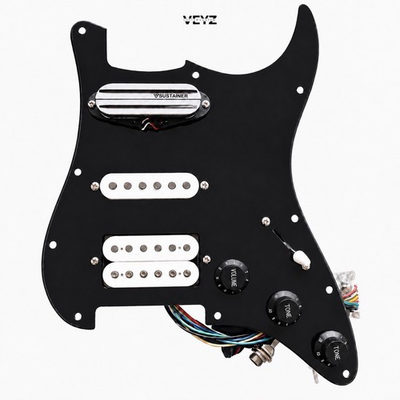 #ad Pickguard full wiring HSS SUSTAINER type Minihumbucker For Stratocaster black $310.00