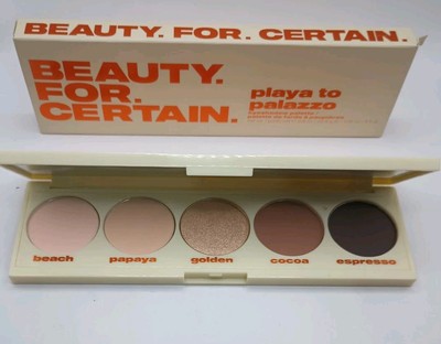 Beauty For Certain Playa to Palazzo Eyeshadow Palette Full Size NIB $39 RV