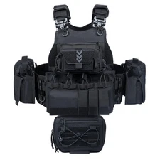 YAKEDA Outdoor Training Vest With PALS System MultiFunctional MOLLE Quick Rel...