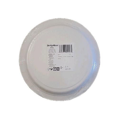 Cinderella Party Plates 9" Round 8pk Cinderella Once Upon a Time Party Supplies - Picture 3 of 4