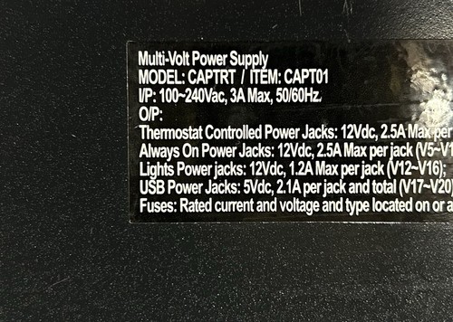 Sanus CAPTRT/CAPT01 MultiVolt Power Supply w/ Rack Ears & Power Cord - 第 4/4 張圖片