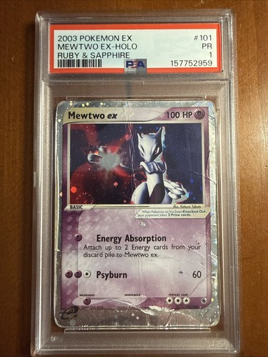 Mewtwo ex graded PSA 1 for sale on eBay