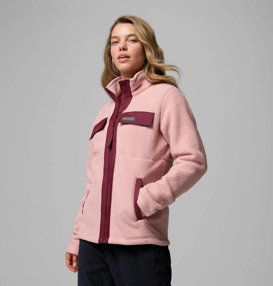 Columbia Women's Juniper Peak Full Zip Fleece Jacket - Eraser Pink, Rich Wine - Image 4 of 4