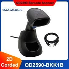 Datalogic QD2590-BKK1B 2D USB Imager Handheld Barcode Scanner with Cable & Stand