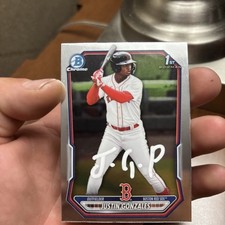 2026 Topps Bowman Chrome Justin Gonzalez Bowman 1st Base In person Auto  Red Sox