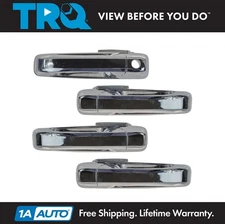 TRQ Outside Exterior Door Handle Chrome Front Rear Kit of 4 for Ram Pickup Truck