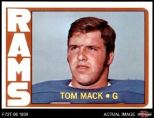 1972 Topps #337 Tom Mack Rams HOF Michigan 6 - EX/MT