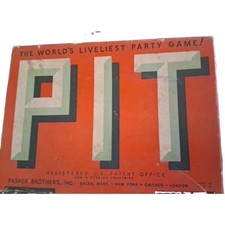 Vintage Pit Card Game 1919 Parker Brothers Original Box Bull  Bear Edition