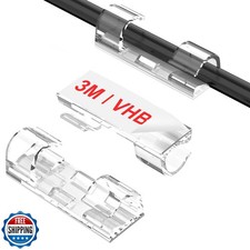 Cable Clips Clear 60PCS, M , Upgraded Adhesive Wire Holders for