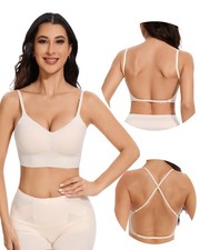 Low Back Bra, Backless, V Neck Bralette, Wireless, Multiway, Convertible, Halter