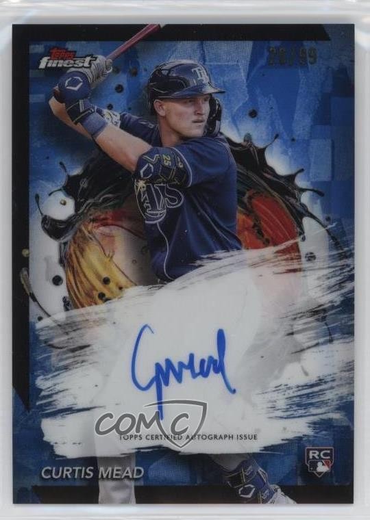 2024 Topps Finest Finest Auto Blue Refractor 26/99 Curtis Mead #FA-CME Auto v9t