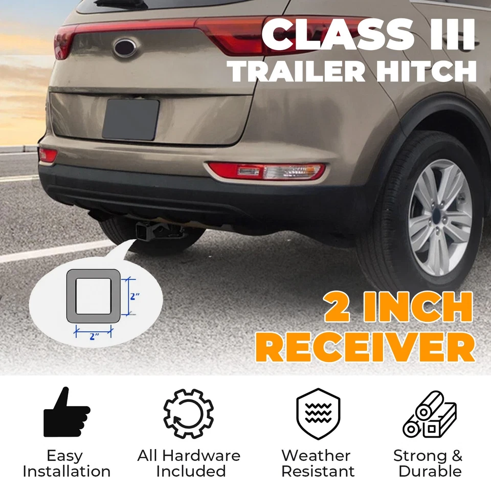 Enganche de remolque para Kia Sportage 2017-2022 clase 3 receptor parachoques trasero remolque Foto 2 de 4