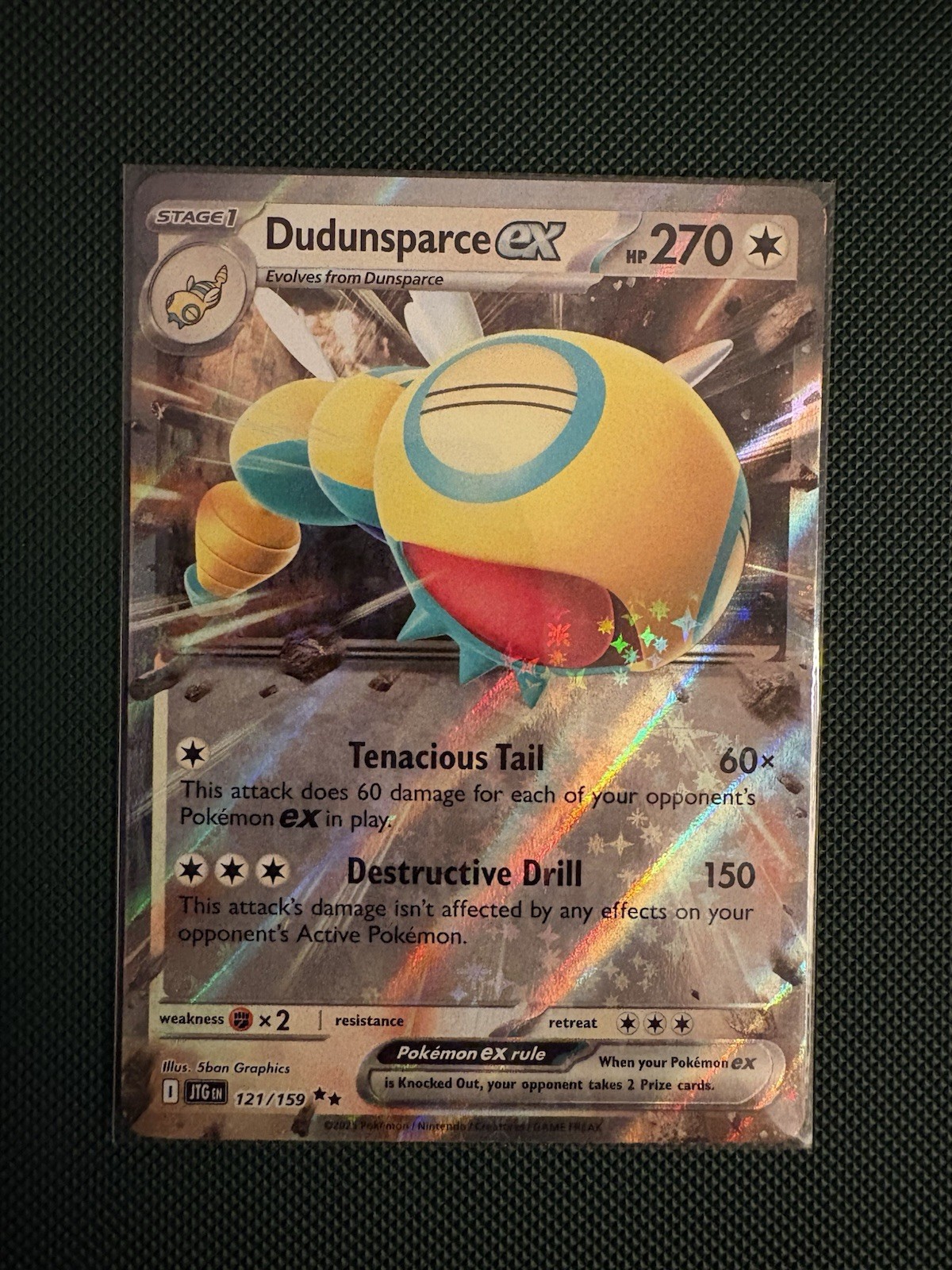 NM-Dudunsparce ex - 121/159 - Double Rare - Journey Together