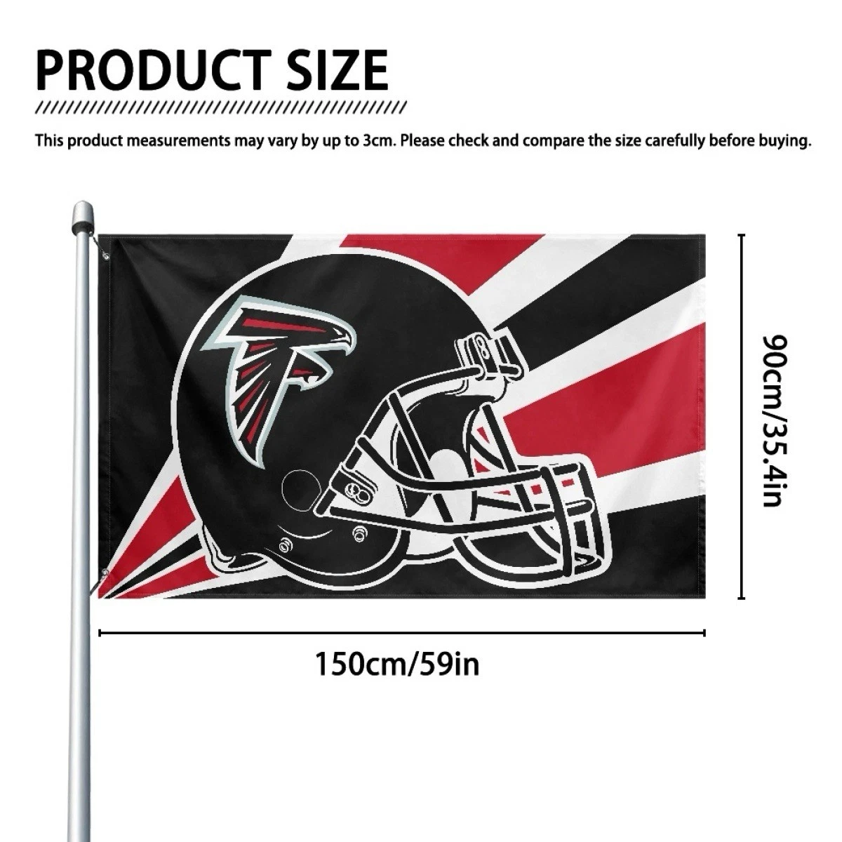 Atlanta Fans Football Team House Flag
