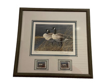Neal Anderson Art Print 1991-92 Nebraska Waterfowl Stamp Framed Geese Wildlife
