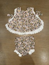 Sweet Magnolia Floral Dress Bloomers SIZE 6 Months Eyelet Lace So Cute