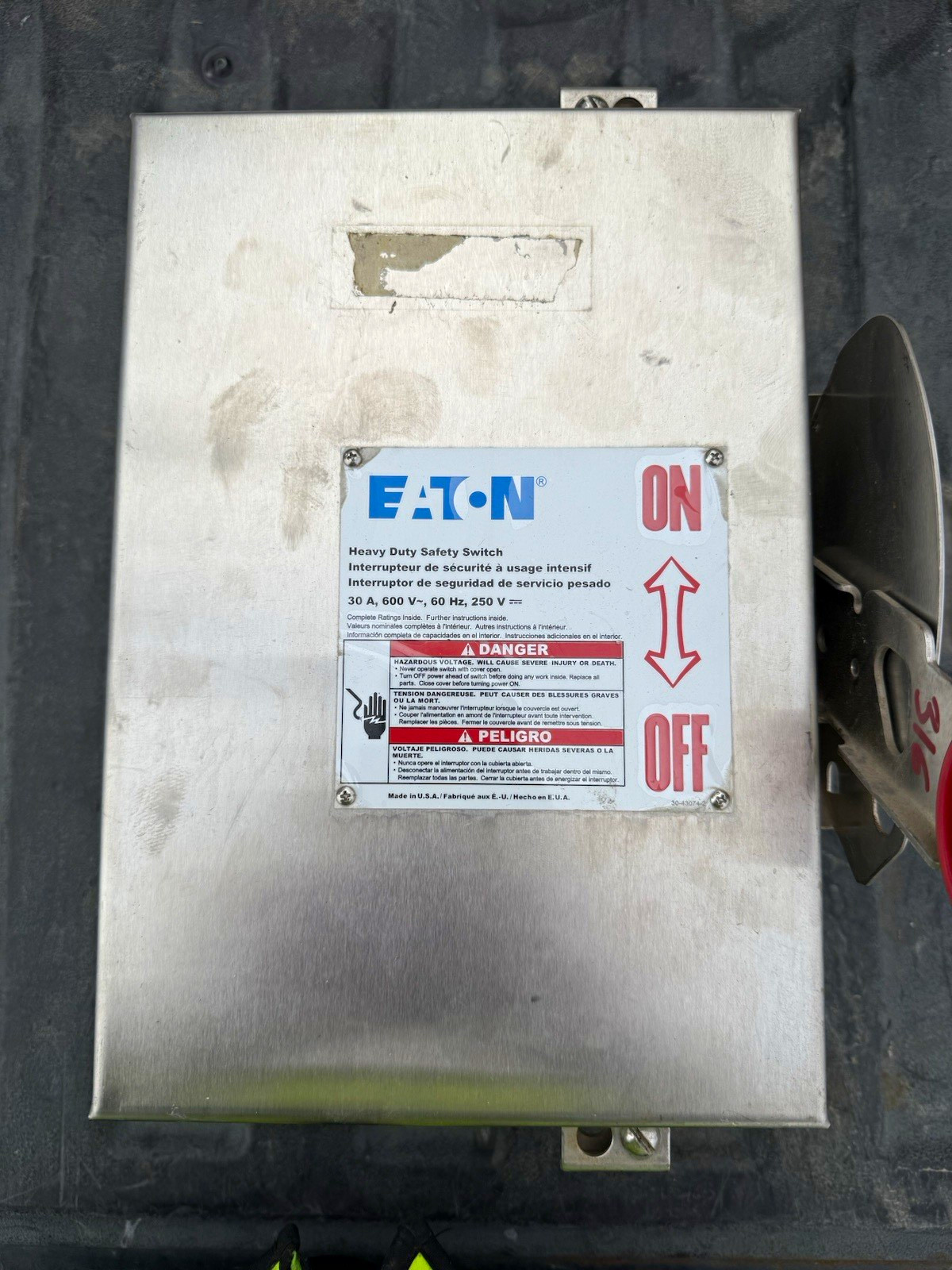 Eaton Cutler Hammer °E.T.N DH361UWK 30A 600V Heavy Duty Safety Switch NEMA 4X
