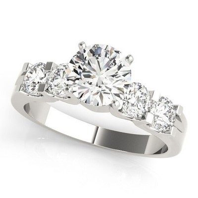 Geschenk für Sie 2,50 kt runder im Labor gezüchteter Diamant Solitär Verlobungsring Platin