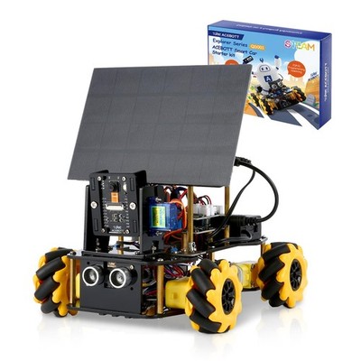 ESP32 Smart Camera Solar Robot Car, 4WD Omnidirectional Movement Remote Contr...