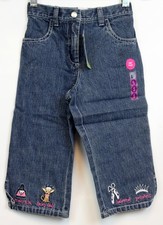 NWT 2004 Gymboree Glamour Princess Capri Denim Pants Embroidered Hem sz 5