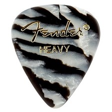 Fender 351 Premium Celluloid Guitar Picks - HEAVY, ZEBRA - 12-Pack 1 Dozen