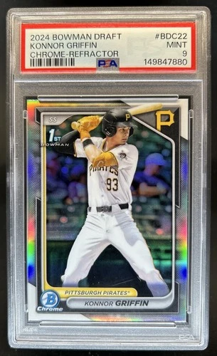 2024 Bowman Draft Konnor Griffin Chrome Refractor 1st #BDC-22 Pirates PSA 9