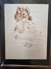 Signed Original Portrait Of Nancy Reagan By Zero Mostel (Drawing) - 1958 — photo 2