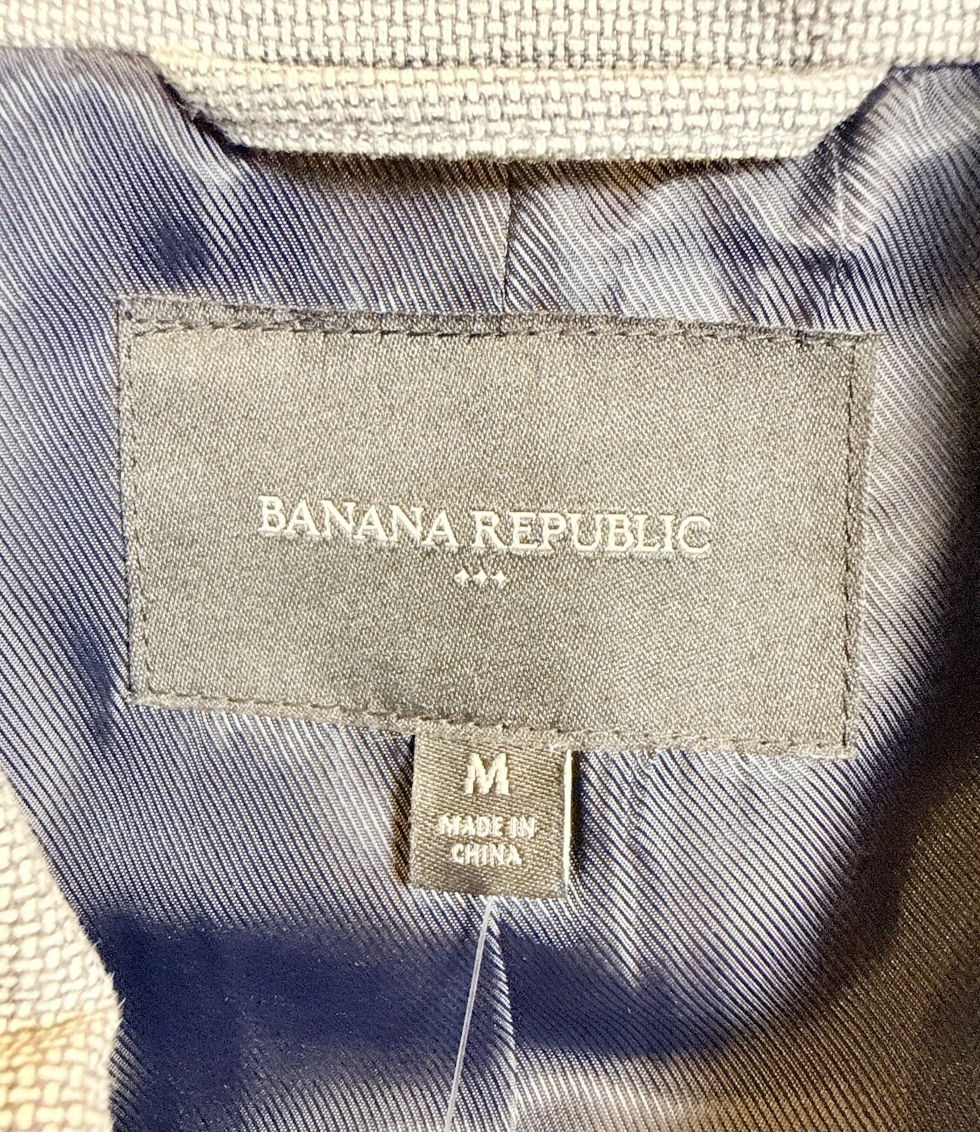 Banana Republic Men’s MAC JACKET-P Gray Lined Cotton Mac Jacket Button M - product detail image 3