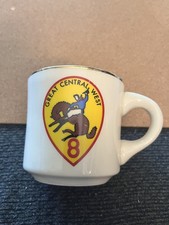 Vintage Mug BOY SCOUTS OF AMERICA Great CENTRAL WEST #8 Bucking horse/rider