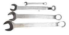 Lot of 4 Chrome Vanadium Open End Ratcheting Combination Wrenches 30/26/21/11mm