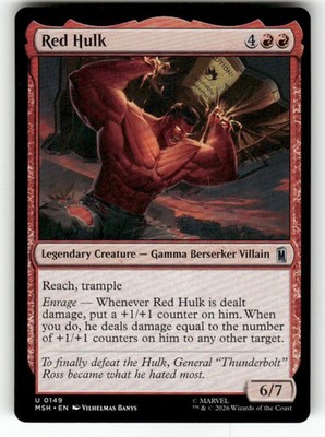 Red Hulk 149 Uncommon Marvel Super Heroes Magic: The Gathering Near Mint