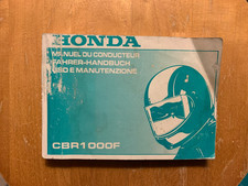 Manuel du propriétaire HONDA CBR1000F 1990