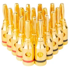 10 Pairs Banana Plugs - Open Screw Type for Speaker Wire, Home Theater,4220