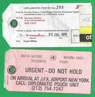 United Nations diplomatic pouch tags