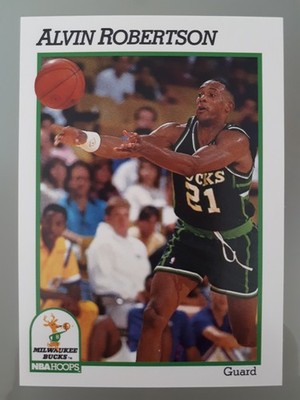 1991-92 NBA Hoops Alvin Robertson #120 Milwaukee Bucks B Basketball