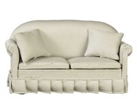 Puppenhaus Chic Grau Sofa Miniatur Modern Wohnzimmer MöBel