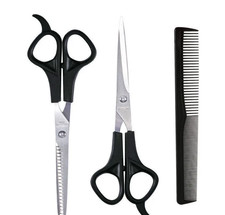 3PCS Hairdressing Scissors 6 Inch Scissors Kit Tool for Cutting Thinning Hair Co