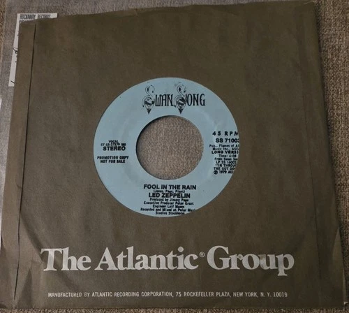 Led Zeppelin - Fool In The Rain - Promo 45rpm Long/Short NM