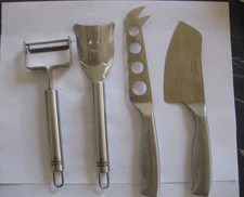 VTG. LOT OF 4 STAINLESS STEEL KITCHEN ITEMS, KUHN RIKON/ BERGHOFF PRE-OWNED