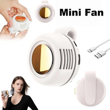 Mini Portable Ultra Quiet Bladeless Fan Clip-On 3 Speed Rechargeable Cooling Fan