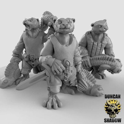 Otter Folk Miniature adventurers
