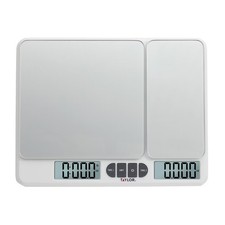Báscula digital para alimentos de cocina Taylor de 11 lb de doble plataforma