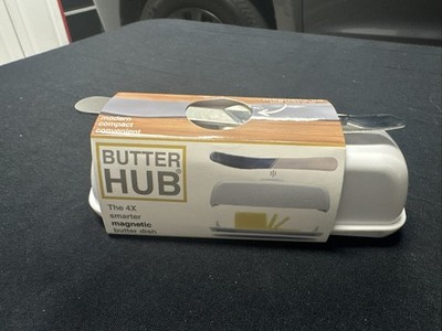 Butter Dish Lid and Knife Magnetic Butter Keeper Easy Scoop No Mess Lid 