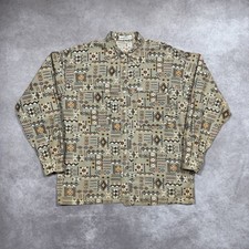 VTG Guess by Georges Marciano Aztec Button Up Shirt Size XL AOP Western USA